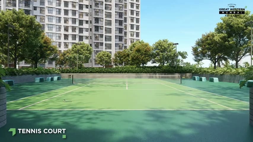 Tennis court at Growth City Naigaon East