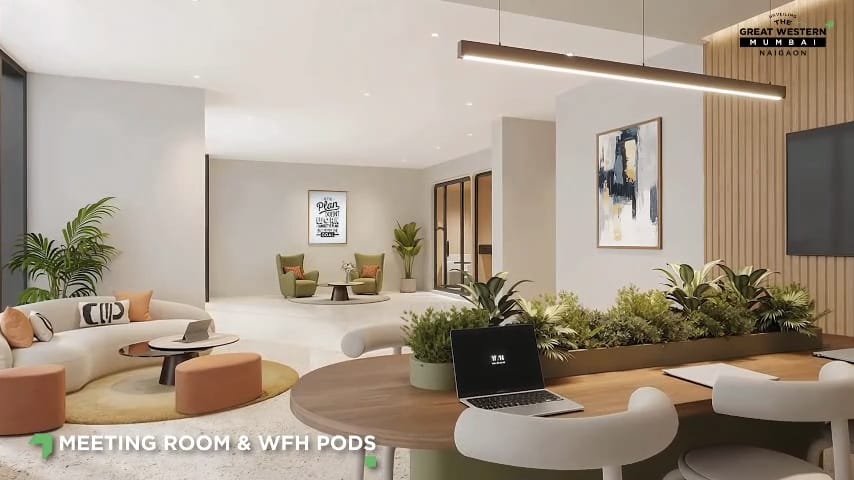 Meeting room and work-from-home pods at Growth City